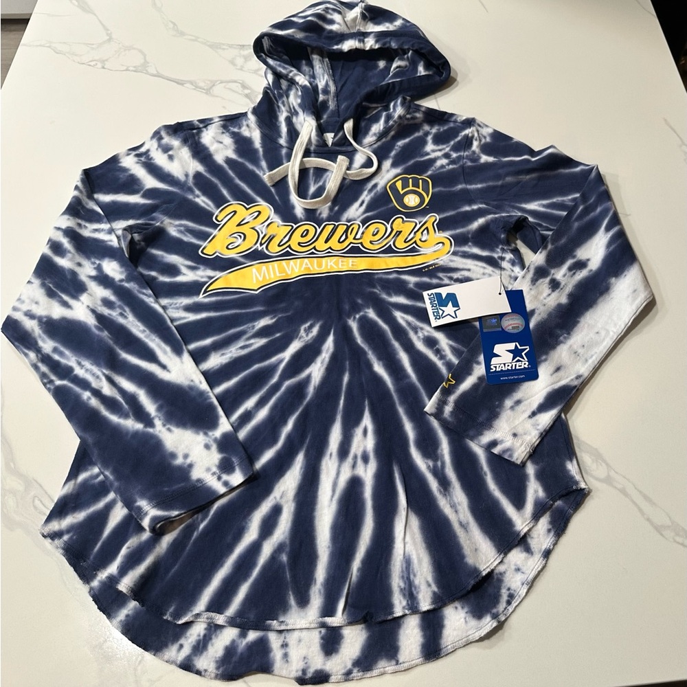 Milwaukee Brewers Starter Men’s Tie Dye Hooded Shirt Retails For $75